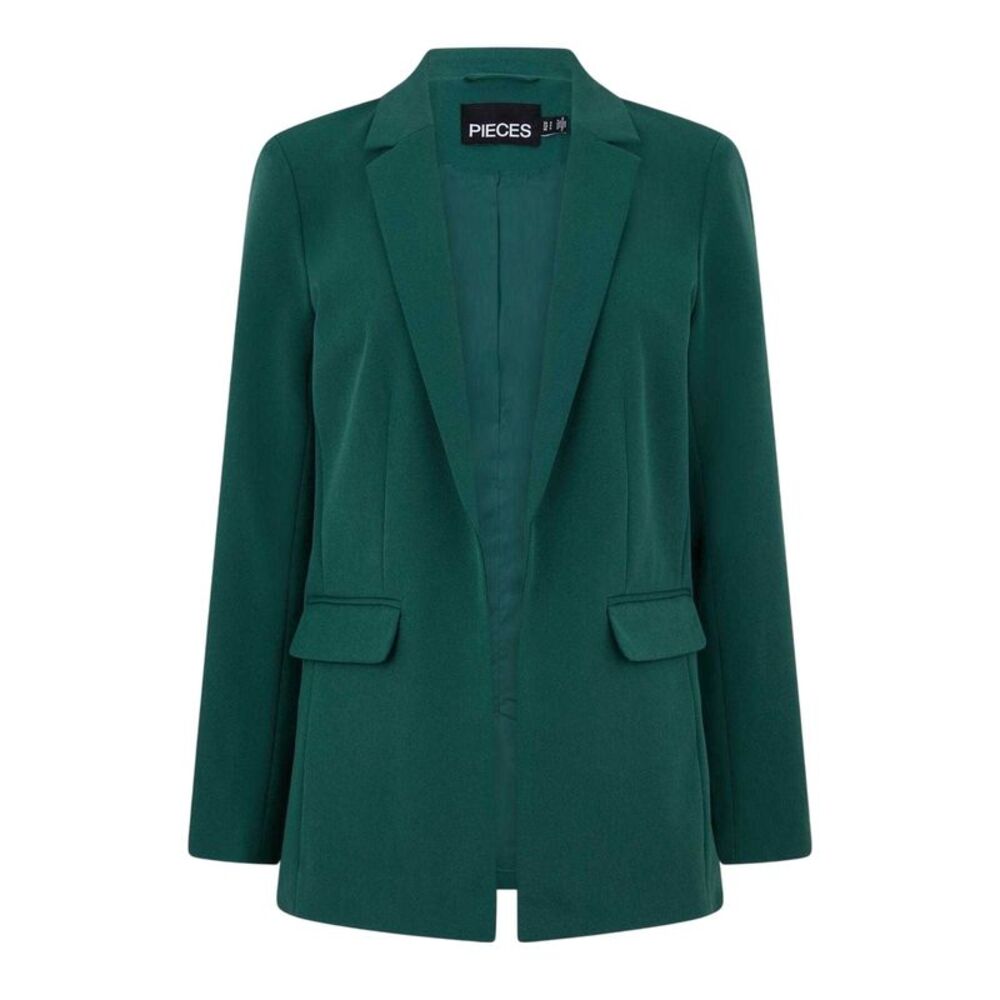 Pieces Womens/Ladies Lapel Collar Regular Blazer / Trek Green